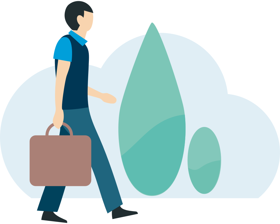 Man walking with briefcase